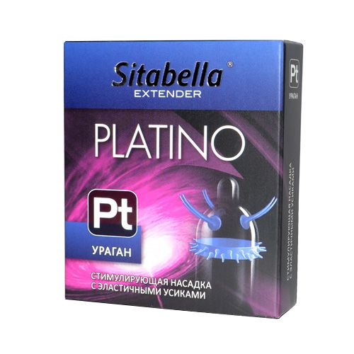 Стимулирующая насадка с усиками и шипиками Platino  Ураган - Sitabella - купить с доставкой в Новороссийске
