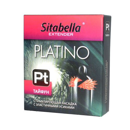 Стимулирующая насадка с шипиками по бокам Platino  Тайфун - Sitabella - купить с доставкой в Новороссийске