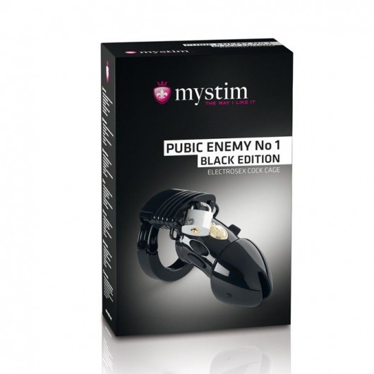 Пояс верности с электростимуляцией Mystim Pubic Enemy No1 Black Edition - MyStim - купить с доставкой в Новороссийске