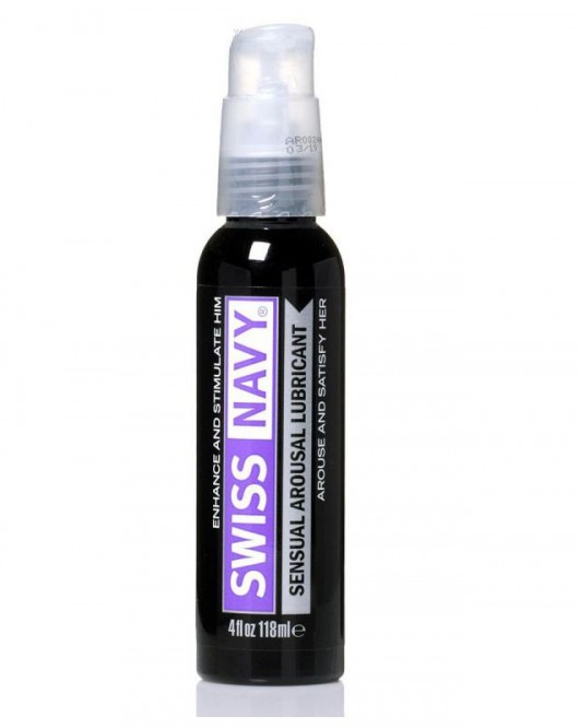 Возбуждающий гель-лубрикант на водной основе Sensual Arousal Lubricant  - 118 мл. - Swiss navy - купить с доставкой в Новороссийске