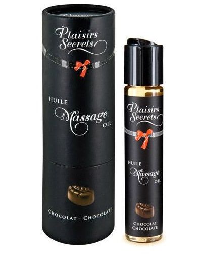 Массажное масло с ароматом шоколада Huile de Massage Gourmande Chocolat - 59 мл. - Plaisir Secret - купить с доставкой в Новороссийске