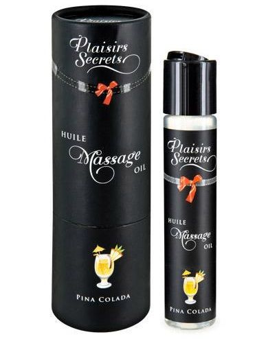 Массажное масло с ароматом пина колады Huile de Massage Gourmande Pina Colada - 59 мл. - Plaisir Secret - купить с доставкой в Новороссийске