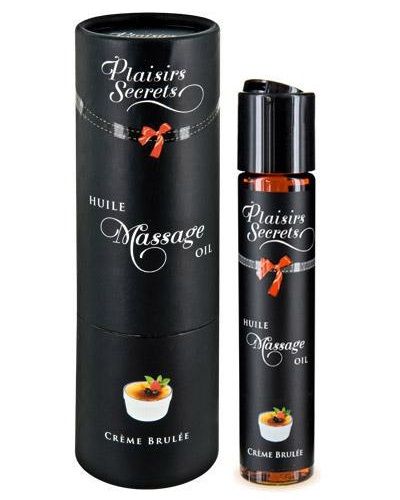 Массажное масло с ароматом крем брюле Huile de Massage Gourmande Creme Brulée - 59 мл. - Plaisir Secret - купить с доставкой в Новороссийске