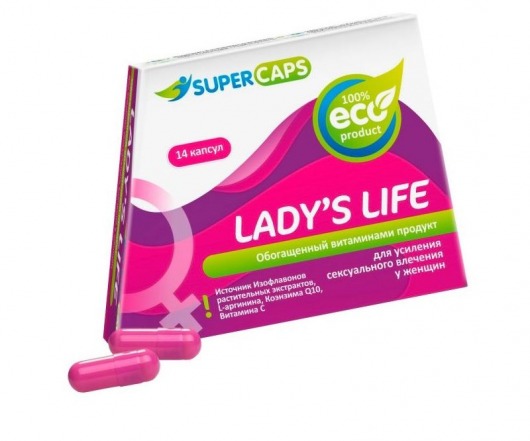 Возбуждающие капсулы Ladys Life - 14 капсул (0,35 гр.) - SuperCaps - купить с доставкой в Новороссийске