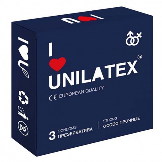 Ультрапрочные презервативы Unilatex Extra Strong - 3 шт. - Unilatex - купить с доставкой в Новороссийске
