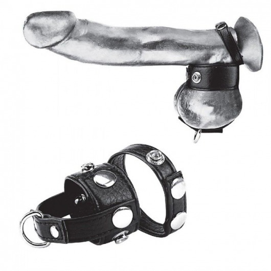 Утяжка для мошонки и пениса Cock Ring With 1  Ball Stretcher And Optional Weight Ring - BlueLine - купить с доставкой в Новороссийске