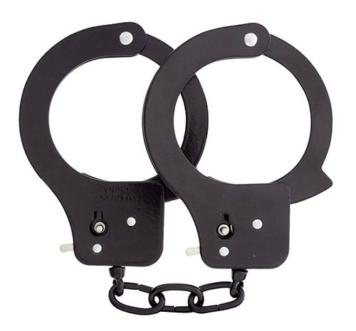 Чёрные наручники из листового металла BONDX METAL CUFFS BLACK - Dream Toys - купить с доставкой в Новороссийске