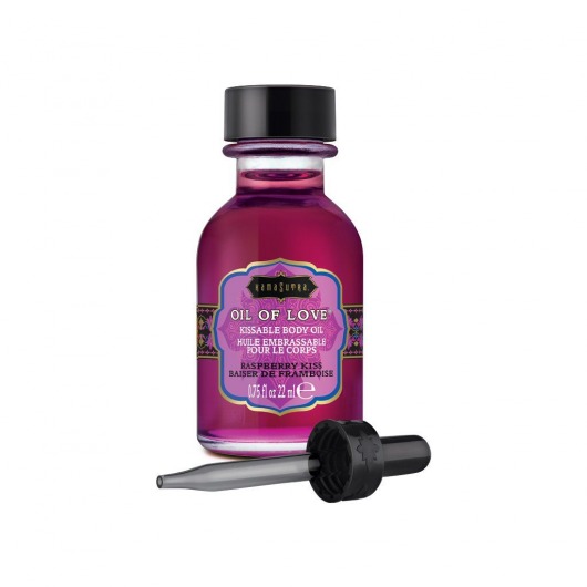 Масло для ласк с ароматом малины Oil of Love Raspberry Kiss - 22 мл. - Kama Sutra - купить с доставкой в Новороссийске