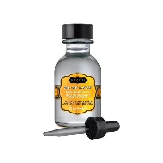 Масло для ласк с ароматом кокоса и ананаса Oil of Love Coconut Pineapple - 22 мл. - Kama Sutra - купить с доставкой в Новороссийске