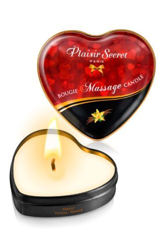 Массажная свеча с ароматом ванили Bougie Massage Candle - 35 мл. - Plaisir Secret - купить с доставкой в Новороссийске