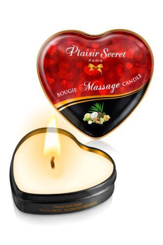 Массажная свеча с ароматом экзотических фруктов Bougie Massage Candle - 35 мл. - Plaisir Secret - купить с доставкой в Новороссийске