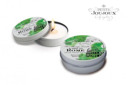 Массажная свеча Petits Joujoux Rome с ароматом грейпфрута и бергамота - 33 гр. - MyStim - купить с доставкой в Новороссийске