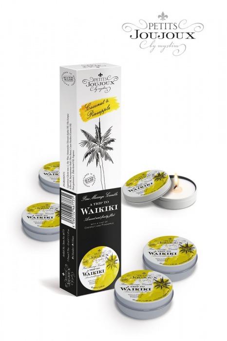 Набор из 5 свечей Petits Joujoux Waikiki Beach с ароматом кокоса и ананаса - MyStim - купить с доставкой в Новороссийске