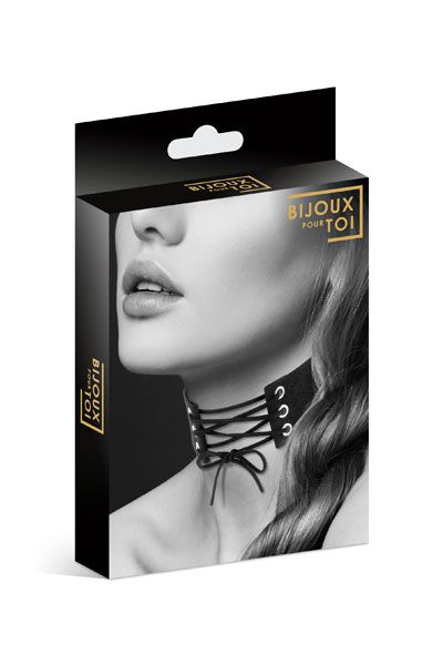 Оригинальный ошейник-чокер со шнуровкой - Bijoux Pour Toi - купить с доставкой в Новороссийске