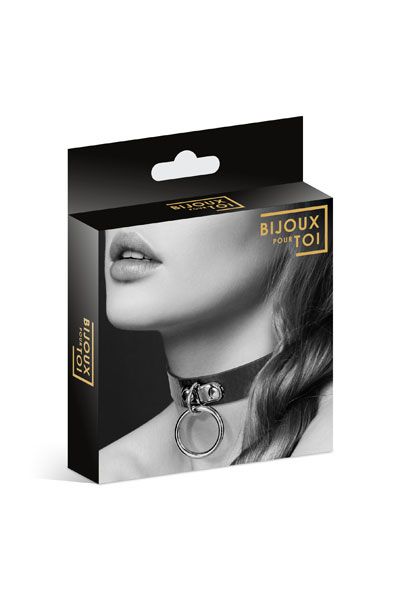 Узенький ошейник из полиуретана с кольцом - Bijoux Pour Toi - купить с доставкой в Новороссийске