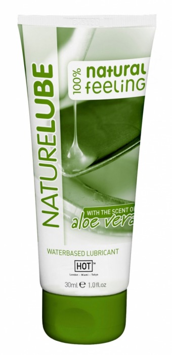 Смазка на водной основе с алоэ вера Nature Lube - 30 мл. - HOT - купить с доставкой в Новороссийске