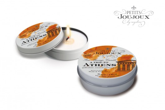 Массажная свеча Petits Joujoux Athens с ароматом муската и пачули - 33 гр. - MyStim - купить с доставкой в Новороссийске