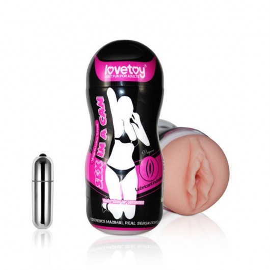 Мастурбатор-вагина Sex In A Can Vibra Vagina Tunnel - Lovetoy - в Новороссийске купить с доставкой